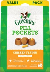 Greenies Pill Capsule Chicken Flavor 60 count