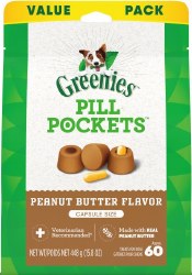 Greenies Pill Capsule Peanut Butter, Dog Treats, 60 Count