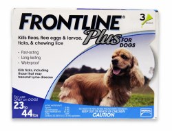 Frontline Plus Flea and Tick Treatment for Dogs, 22-44lb, 3 count