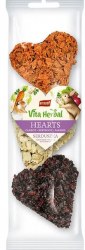 Vita Herbal Hearts Veggie Fruit Mix, Natural, Small Animal Treat, 3 Pack