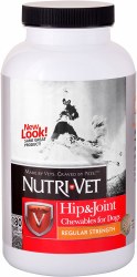 NutriVet Hip and Joint Chewables for Dogs, Liver Flavored, 180 count