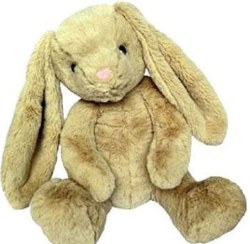 Petlou Plush Bunny Dog Toy, Tan, 15in