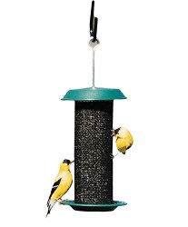 Audubon Mini Magnum Thistle Seed Screen Wild Bird Feeder, Green, 3 4lb Capacity