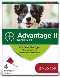 Bayer Advantage II Large Dog 21-55lb 4 Month Supply