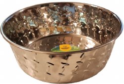 Advance Pet Diamond Embossed Stainless Steel Dish, 1Qt