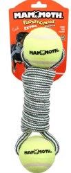 Mammoth Extra Twister Bone with 2, 3 inch Balls, Multicolor, 13 inch