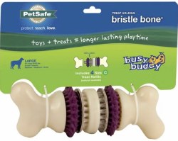 Petsafe Busy Buddy Bristle Bone Dog Toy, Purple, Large