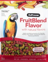 ZuPreem Fruit Blend Flavors, Large Bird Food, 3.5lb