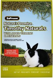 ZuPreem Timothy Hay Naturals Rabbit Food, 5lb