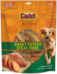 Cadet Sweet Potato Steak Fries Dog Treats 8oz