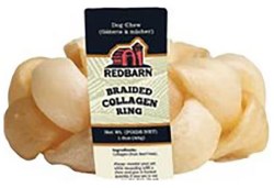 RedBarn Collagen Braided Ring, Dog Natural Bones, 1.6oz