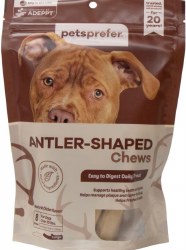 Pets Prefer Antler Shaped Chews, Large, 8 count