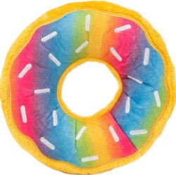 Zippy Paws Donut Rainbow, Dog Toy, Jumbo