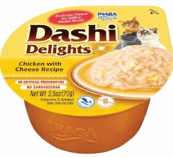Inaba Dashi Delights Flakes in Broth, Chicken and Cheese, 2.5oz