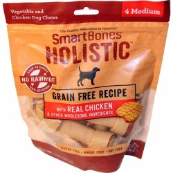 SmartBones Holistic Grain Free Chicken Dog Chews Medium 4 Pack