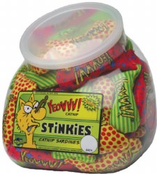 Yeowww! Stinkies Fish Bowl, Cat Toys, 51 count