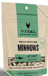 Vital Essentials Freeze Dried Minnows Cat Treats .5oz