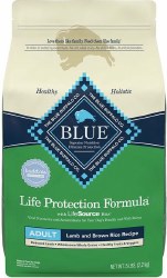 Blue Buffalo Life Protection Adult Formula Lamb and Brown Rice Recipe, Dry Dog Food, 5lb