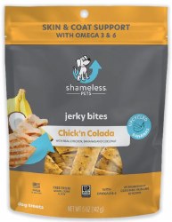 Shameless Pets Chick'n Colada, Jerky Dog Treats, 5oz