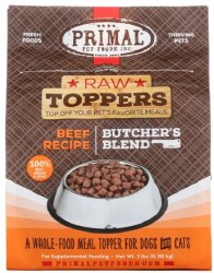 Primal Butcher Blend Topper Beef for Cat & Dog, 2llb