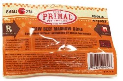 Primal Raw Recreational Beef Marrow Dog Bones, Small