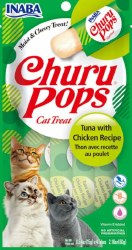 Inaba Churu Pops Cat Treats, Tuna and Chicken, .54oz, 4 count