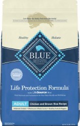 Blue Buffalo Life Protection Adult Formula Chicken and Brown Rice Recipe, Dry Dog Food, 5lb