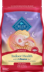 Blue Buffalo Indoor Health Salmon and Brown Rice Recipe Adult, Dry Cat Food, 15lb