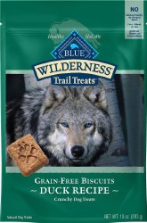 Blue Buffalo Wilderness Trail Treats Duck Biscuits Grain Free Dog Treats 10oz