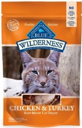 Blue Buffalo Wilderness Chicken & Turkey Grain-Free, Cat Treats, 2-oz Bag