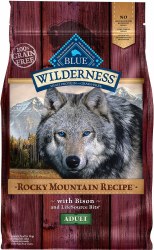 Blue Buffalo Wilderness Rocky Mountain Recipe with Bison Adult Grain Free Dry Dog Food 22 lbs