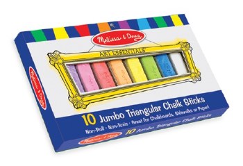 10 JUMBO TRIANGULAR CHALKS