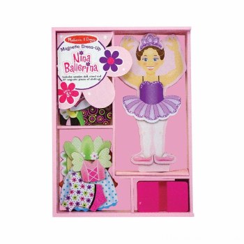 WOODEN MAGNET BALLERINA DRESS