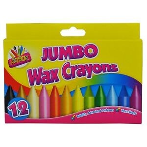 12 JUMBO WAX CRAYONS