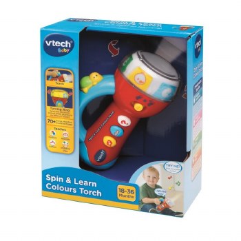 VT SPIN &amp; LEARN COLOURS TORCH
