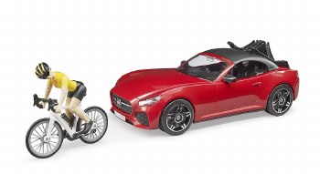 BRUDER ROADSTER WITH BIKE &amp;