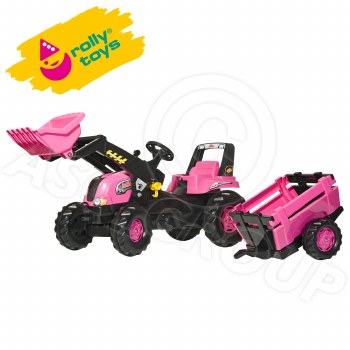 ROLLY JNR TRACTOR LOADER PINK