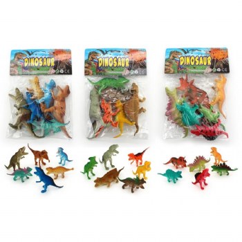 6 PIECE DINOSAUR SET IN BAG