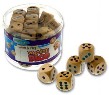 CLEVER KIDZ WOODEN DICE