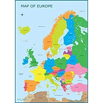 MAP OF EUROPE WALL CHART