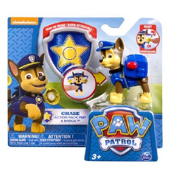 PAW PATROL ACTION PK PUP/BADGE