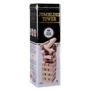 WOOD TUMBLING TOWER IN TIN