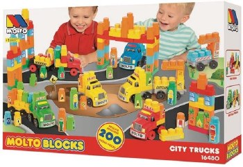 MOLTO BLOCKS CITY TRUCKS 200PC