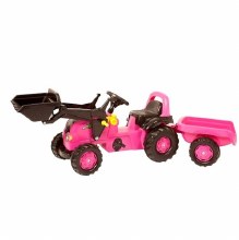 ROLLY PINK TRACTOR W/TRAILER