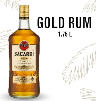 Bacardi Gold 1.75l Glass