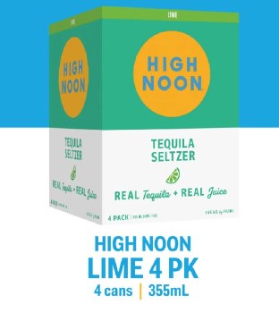 High Noon Tequila Lime 4pk