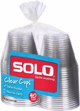 Solo Clear Cups 9oz 40ct
