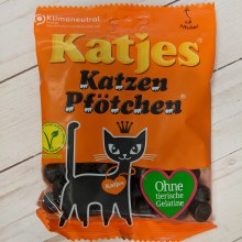 Katjes Gelatin-Free Gummies, 200g - Licorice Cat's Paws