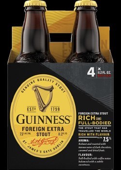 Guinness: Foreign Extra Stout (4 Pack Bottles)