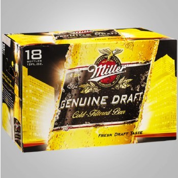 Miller Genuine Draft: 18 Pack (Bottles)